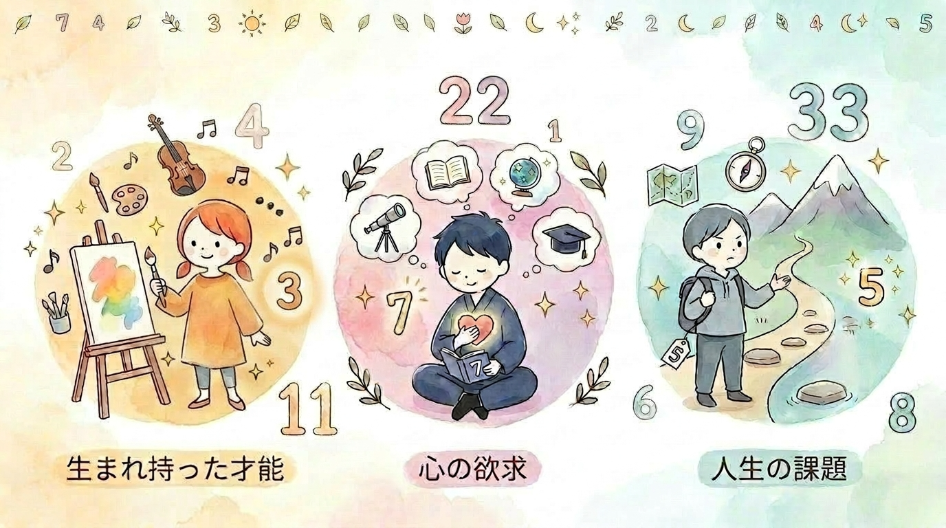3つの数秘ナンバー