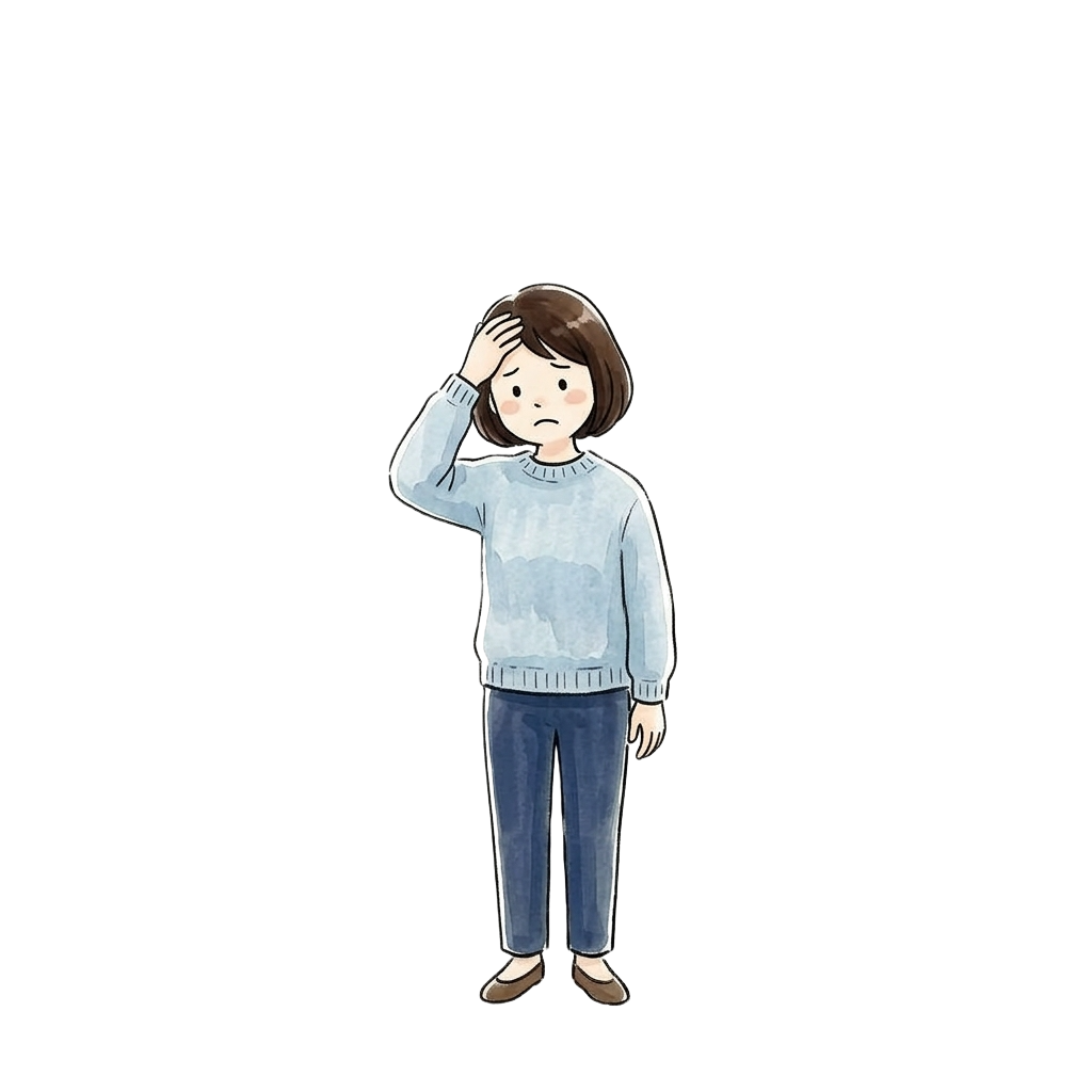 悩むママ